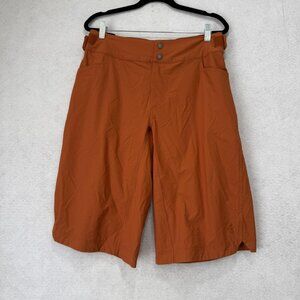 Wild Rye Freyah Shorts Womens 10 Rust Orange Adjustable Hiking Biking Pocket